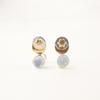 Milky Opal  Gemstone 925 Sterling Silver Jewelry Handcrafted Stud Earrings 0.8" EE-141-20