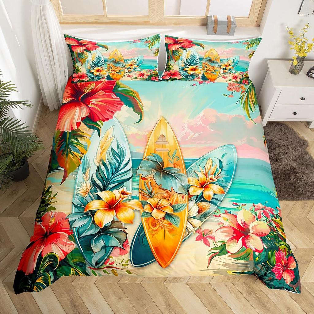 Summer Theme Duvet Cover For Teens Adults Duvet Cover Queen Lightweight Down Room Decor 2 Pillowcases 1 Duvet Cover No Comforter
