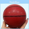 Brownish-red Pvc Children's 12cm Inflatable Soft Elastic Toy Basketball Ball
