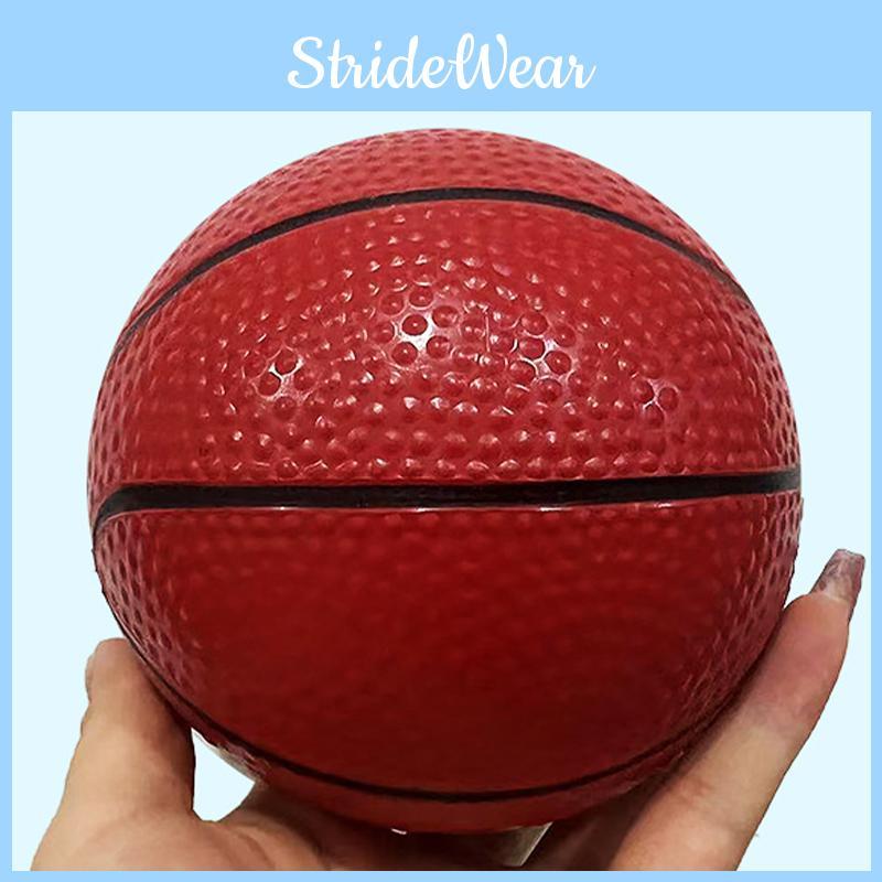 Brownish-red Pvc Children's 12cm Inflatable Soft Elastic Toy Basketball Ball