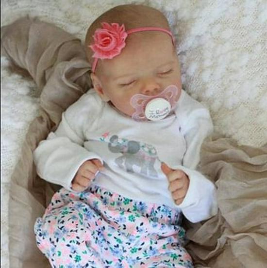 18-inch Realistic Reborn Twin Baby Doll - Blue Outfit 18-inch Full Silicone Version