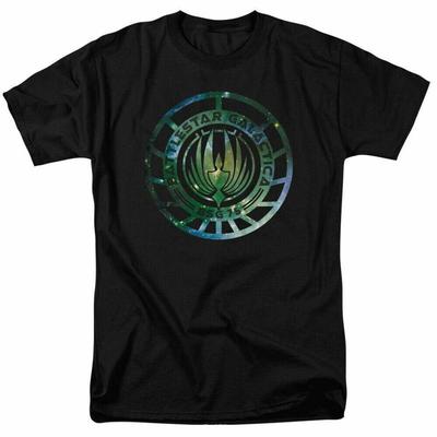 Battlestar Galactica Galaxy Emblem T Shirt Licensed Sci Fi TV Show New Black