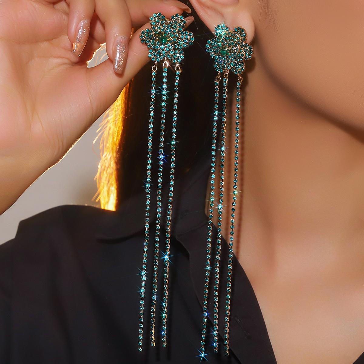 

Высококачественные роскошные длинные серьги-кисточки в три ряда, серьги-цветы, персонализированные преувеличенные серьги, женские серьги, 1 пара