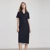 ELLE French Ribbon Minimalist Design Elegant Fashion Casual T-Shirt Dress Short Sleeve Dress Women Dresses EL51991