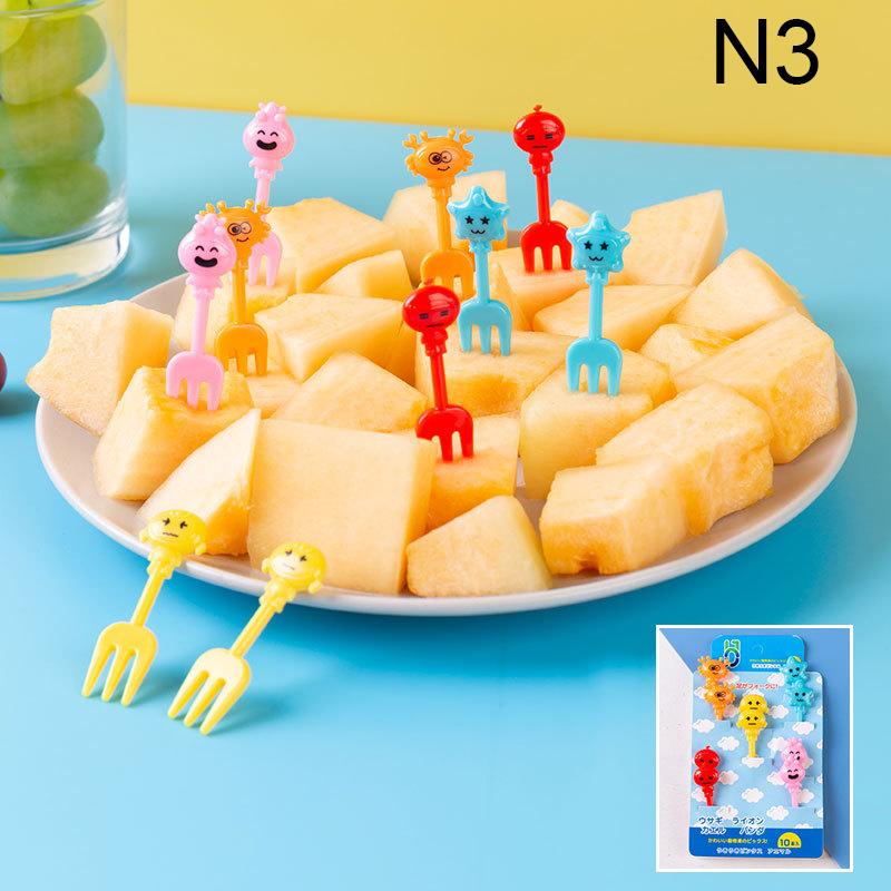 6-20pcs Animal Fruit Fork Mini Cartoon Children Snack Cake Dessert Food Fruit Pick Toothpick Bento Lunches Party Decoration