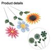 For Patio For Garden Metal Sunflower Decoration Sunflower Garden Stake Weather-resistant Sculpture Colourful Metal Design