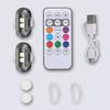 SEAMETAL Motorcycle Car Warning Light Flashing Indicator 7 Color Remote RGB LED Wireless Light Wireless