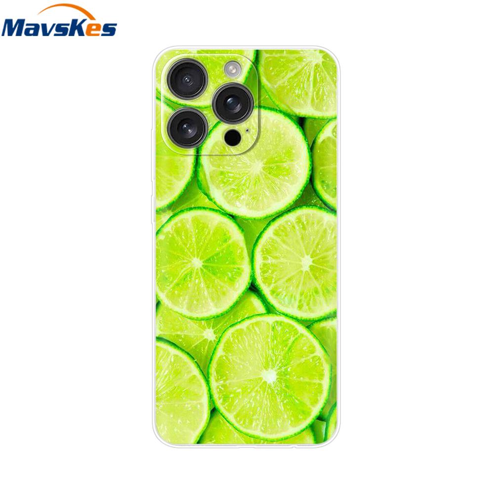 For iPhone 16 Pro Max Case Shockproof Silicone Bumper For Apple iPhone 16 Pro Max Plus Cover Soft TPU Phone Protector Shell Para