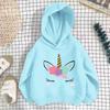 Girls Sweatshirts 2025 Autumn Unicorn Hoodies 4-14Yrs Long Sleeve Casual Hooded Tops Clothing Polyester