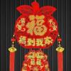 Flocking Fu Character Spring Festival Hanging Pendant Hanging Ornament With Tassels Traditional Chinese Decoration
