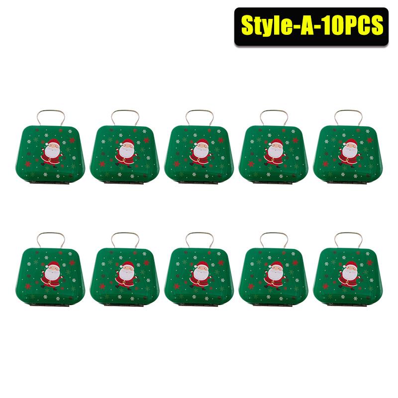 1-20PCS Tinplate Handbag Candy Box Children's Gifts Small Tin Box Mini Handbag Christmas Decoration Supplies Christmas Candy Box