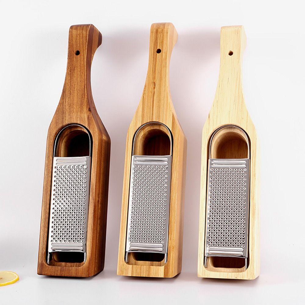 with Handle Handheld Cheese Shredder With Wood Container Cheese Tools Server  Cheese