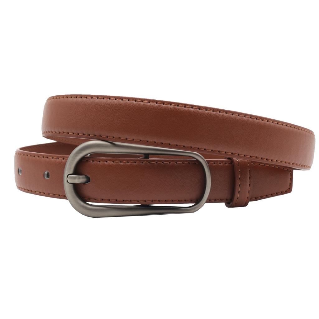 Women's New Leather Simple Casual Women's Belt Ins Style Cowhide Jeans Belt Trendy