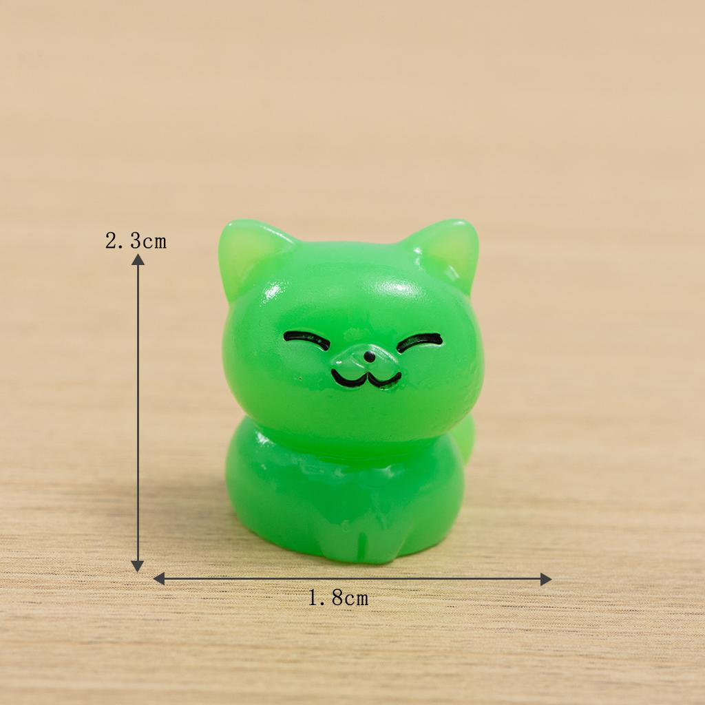Mikro-Landschafts-Harz-Ornament, Cartoon-süße kleine orange Katze, Tier-Ornament, Desktop-Auto-Kätzchen-Ornament, Zubehör