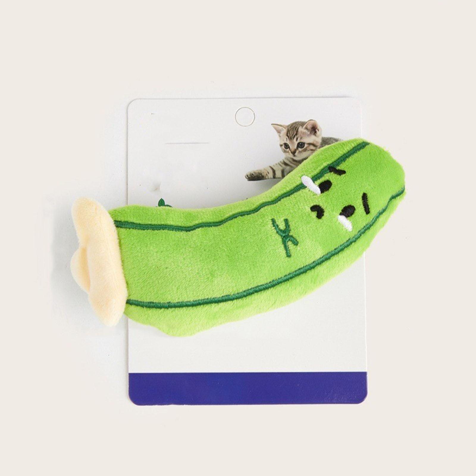

Vegetable Shaped Cats Mint Toy Scratch Resistant Plush Pet Toy one size