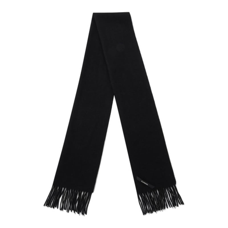 COVERNAT Authentic Fringe Cashmere Muffler Black