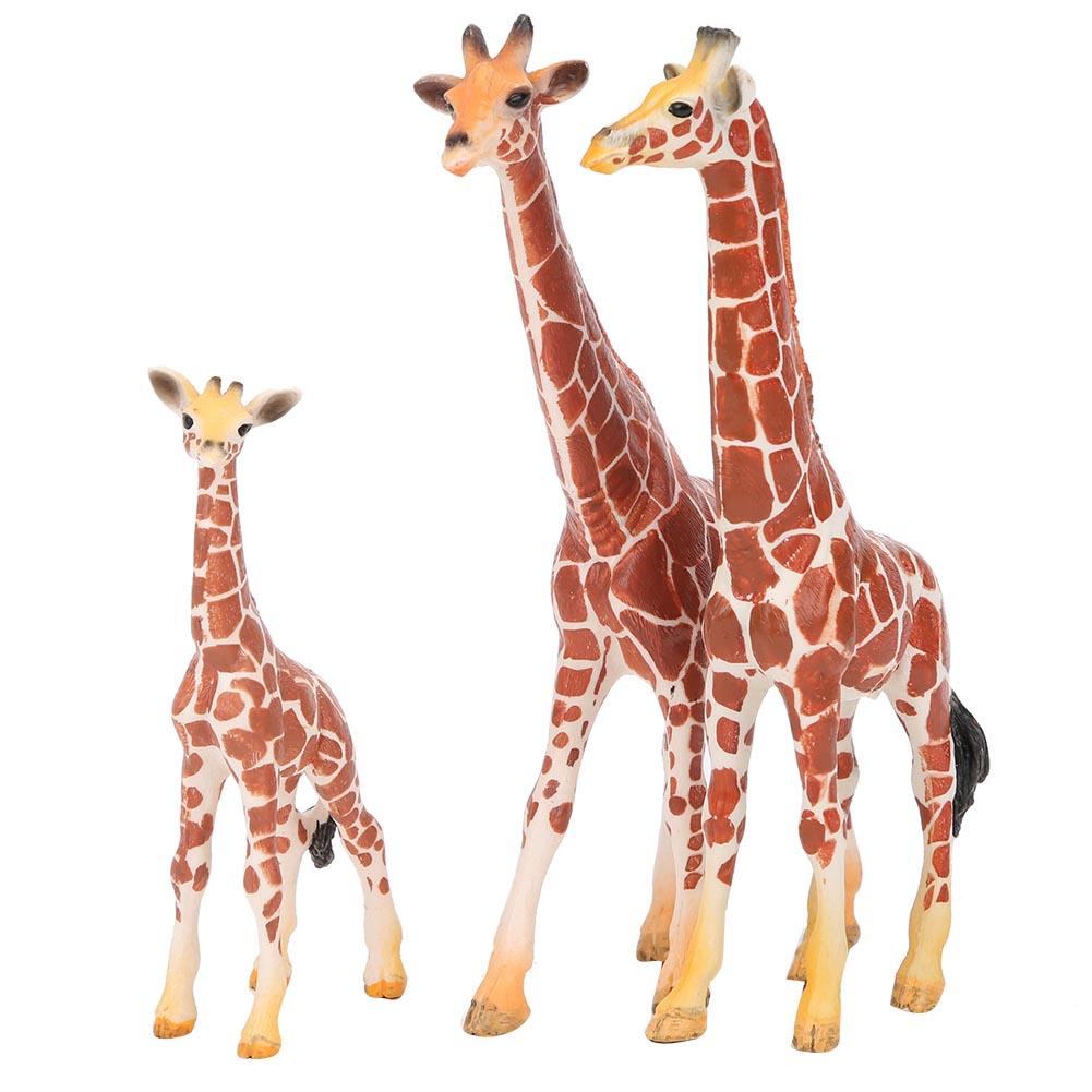 Giraffes Family Animal Figurines Wildlife Models Decoration Children Educational ToyGiraffes Family