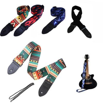 Comfortable Multi-Color Adjustable High Quality Guitar Strap Bass Belt Blue Lighting Design Nylon
