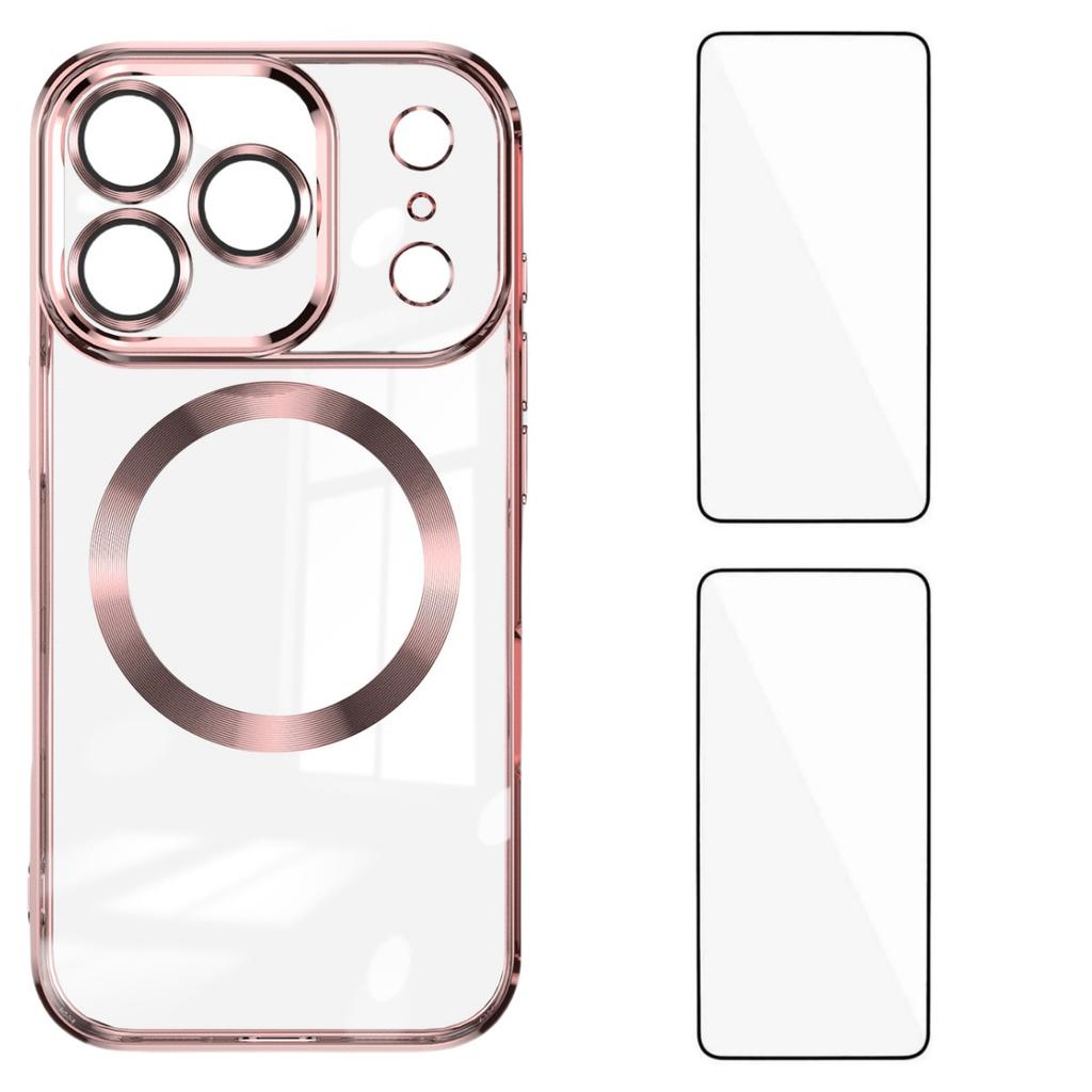 Für iPhone 17 Pro Max Magnetische Hülle WANLONFENG WX Serie TPU Handyhülle mit 2 Stück Schutzfolie/Objektivfolie