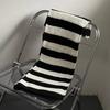 Student Women's Blue Striped Knitted Wool Scarf Korean Style Winter Warm Neck Warmer
