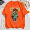 Fashionable Teddy Bear Print Mens T-Shirts Cotton Hip Hop Short Sleeve Oversized Sports Clothes Summer Street T Shirts