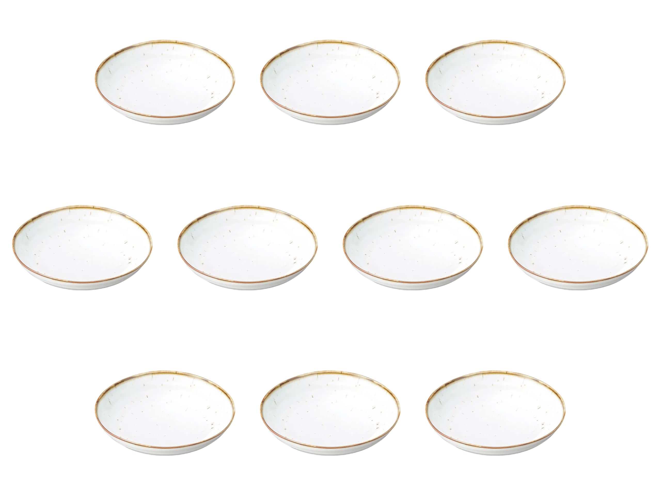 

Set of 10 Rusty Edged Noodle Plates x Noodle Plates Setomonohonpo Powder-Dried [21 5.2 cm]