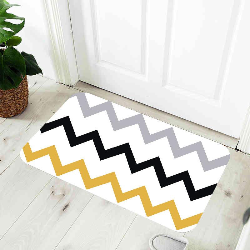 Home Crystal Velvet Floor Mat Door Mat Bedroom Kitchen Toilet Foot Mat Bathroom Absorbent Non-slip Mat