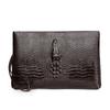 JYL Laptop bag,Crocodile Pattern Soft Leather Clutch Large Business Wallet Envelope Bag