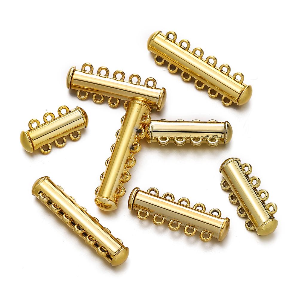 5pcs/lot 2/3/4/5/6 Rows Metal Magnetic Clasps for DIY Connectors Slide Clasps Bracelet Closure Necklace Clasp Jewelry Making