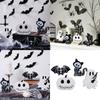 Plastic Halloweens Skull Ornaments Set Of 4 Shatterproofs Indoor Outdoor Decorative Accent