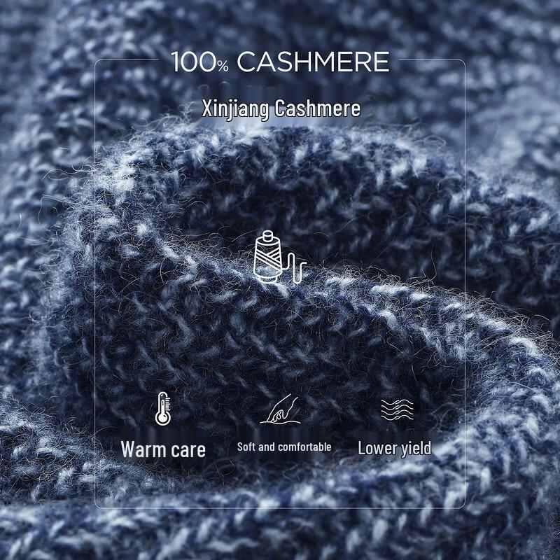 Kemonboka Men's Thick Cashmere Crew Neck Sweater