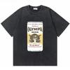 T-shirt Vintage Lavate Olympia Amateur Corea Stampa Double Face Uomo Fitness Palestra Copri Muscoli T-shirt Moda Maschile T-shirt Oversize