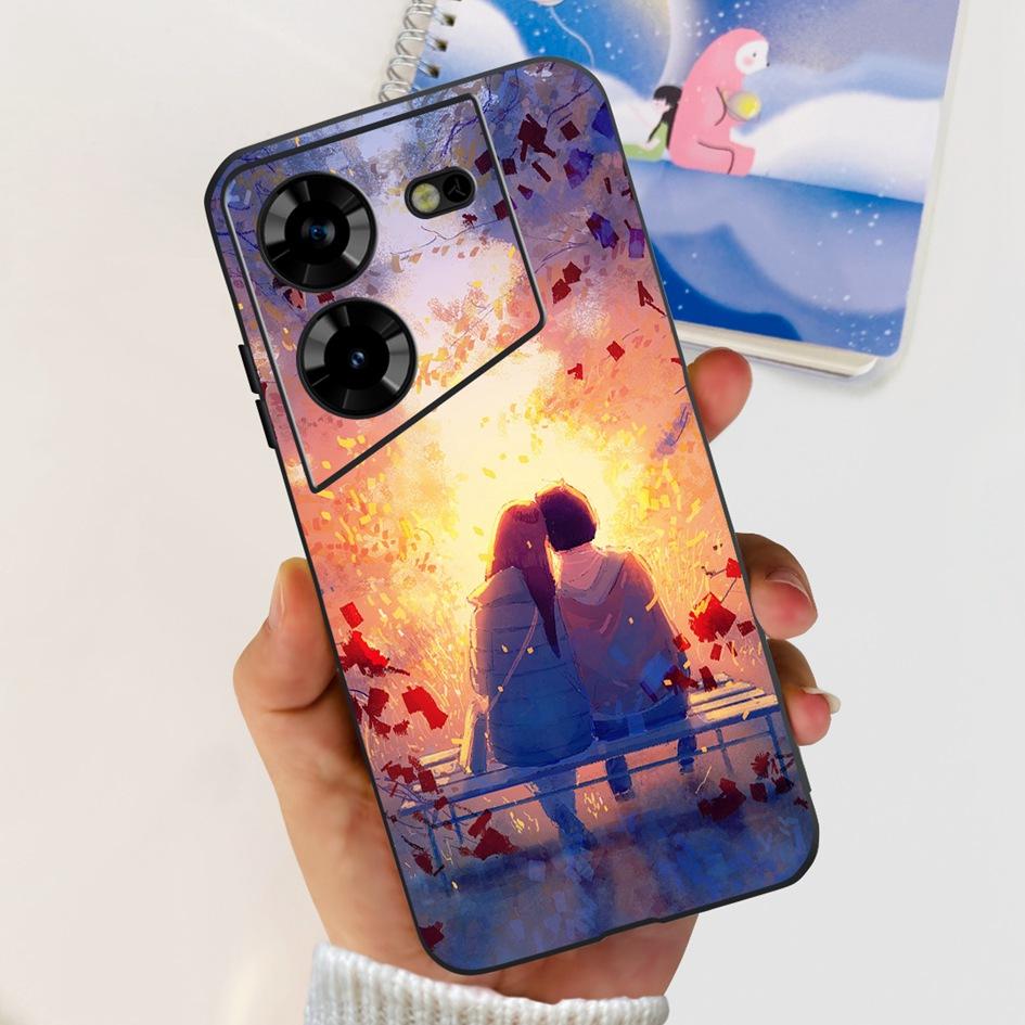 For Tecno Pova 5 2023 Case LH7n Fashion Butterly Flower Soft Silicone Phone Back Cover For Tecno Pova 5 4G Funda on Pova5 Bumper