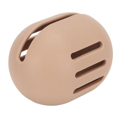 Boîte Porte-Éponge de Maquillage Double Face Creuse Respirante en Silicone Souple Boîte de Rangement pour Œufs de Beauté