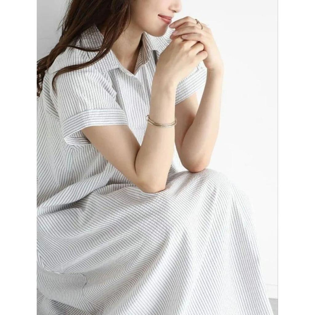 Used New Vin Soccer Stripe Skipper Dress Off White