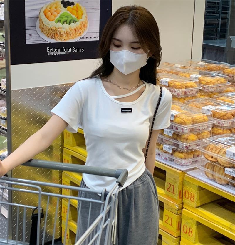 2025 Summer Korean Irregular Design Women's Short-Sleeve T-Shirt - Hot Street Style