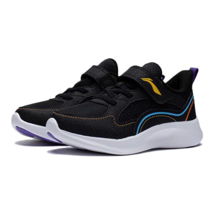 Li Ning Kids Ling Yue 3.0 V3 Comfortable Casual Non-Slip Wear-Resistant Low-Top Casual Shoes Kids sneaker Black YKNT022-5