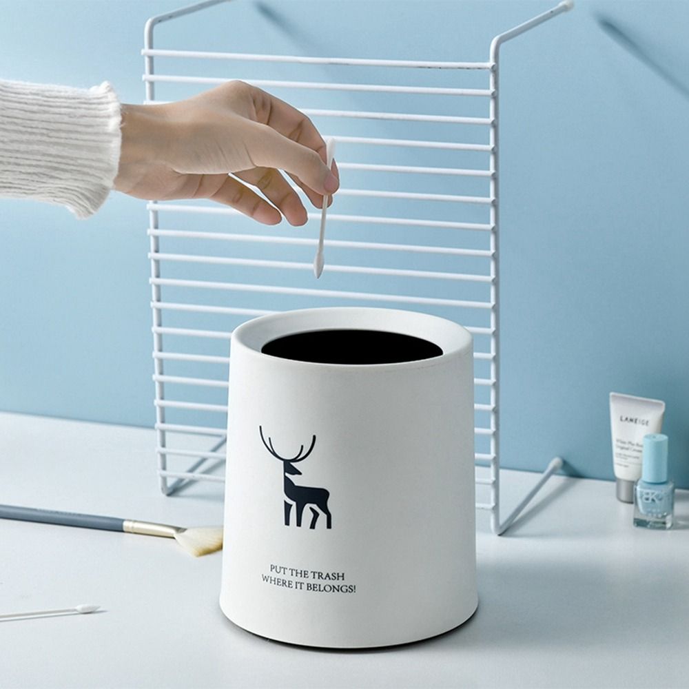Multi-use For Hoom Office Storage Bucket Trash Can Desktop Dustbin Waste Bin Garbage Basket