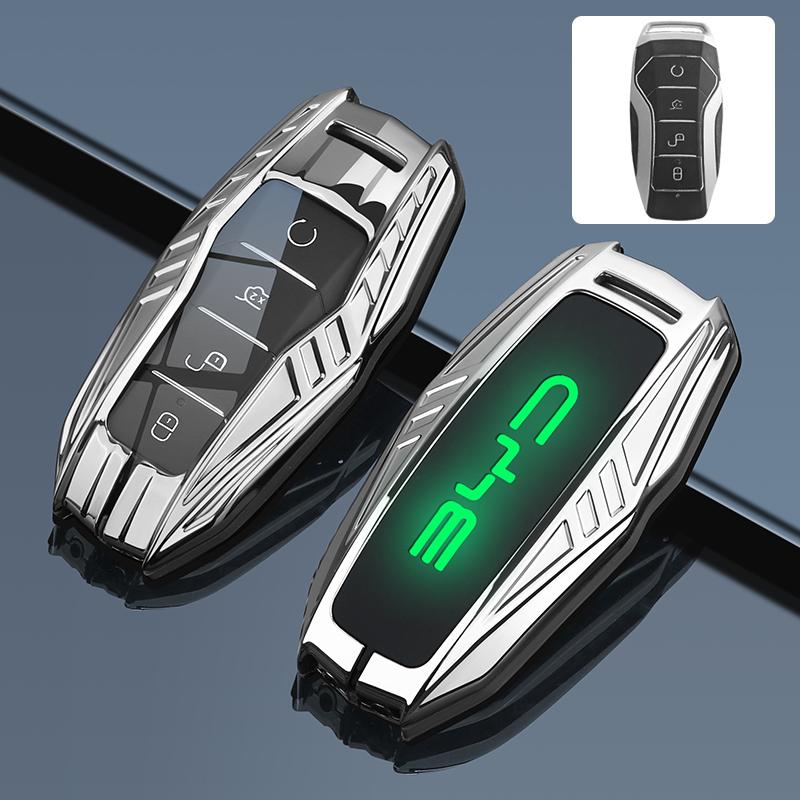 Car Zinc Alloy Key Case Holder Cover For BYD Atto3 Han EV Dolphin Durable Second Song Pro Tang Dm QIn PLUS MAX Yuan Car Styling