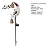 Unique Moon Shape Courtyard Decor Solar Christmas Santa Claus Garden Stake Light Waterproof Crescent Hollow Snowflake Star Lawn Ornament LED Pathway