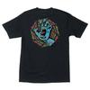 Santa Cruz SCREAMING SPIRAL STRIP HAND Skateboard T-Shirt SCHWARZ