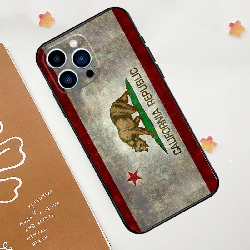 

California Flag Phone Case For iPhone 17 Pro Max 14 11 15 16 Pro Max 13 12 mini 16 Plus 16e 17 Air Funda iPhone 16e