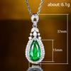 Exquisite Pear Shaped Synthetic Zircon Inlaid Pendant Necklace, Minimalist Design Collarbone Chain, Suitable for Elegant Jewelry Worn In Daily Life