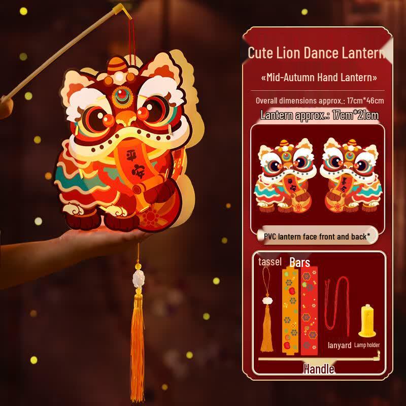 Handmade Mid-Autumn Festival God of Wealth Rabbit Luminous Lantern
