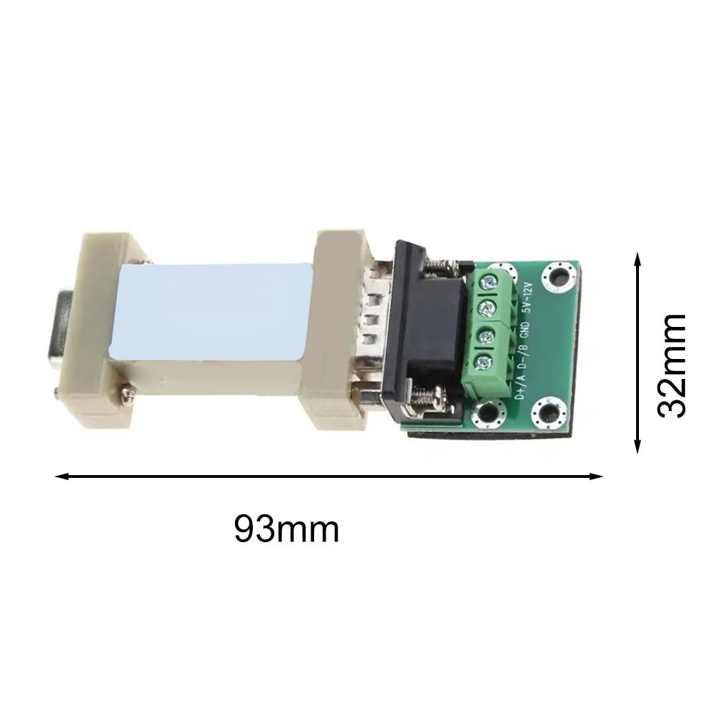 RS232 To RS485 Converter, RS232/RS485 Interface Serial Adapter 485 Mother Head 1200 Meters Transmission Distance 93x32 MM