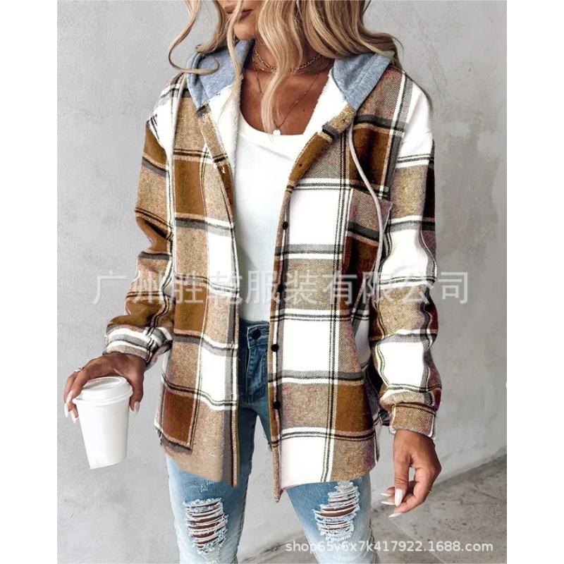 QICED Women's Vintage Casual Autumn Winter Long Sleeve Jackets & Coats