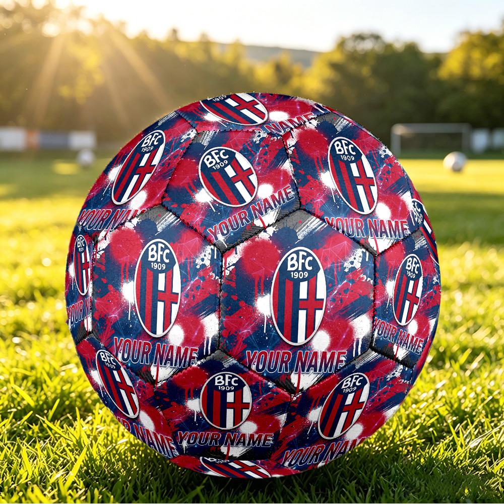 Personalized Size 5 Football Bologna FC Pattern Outdoor Game Sports Ball Gift