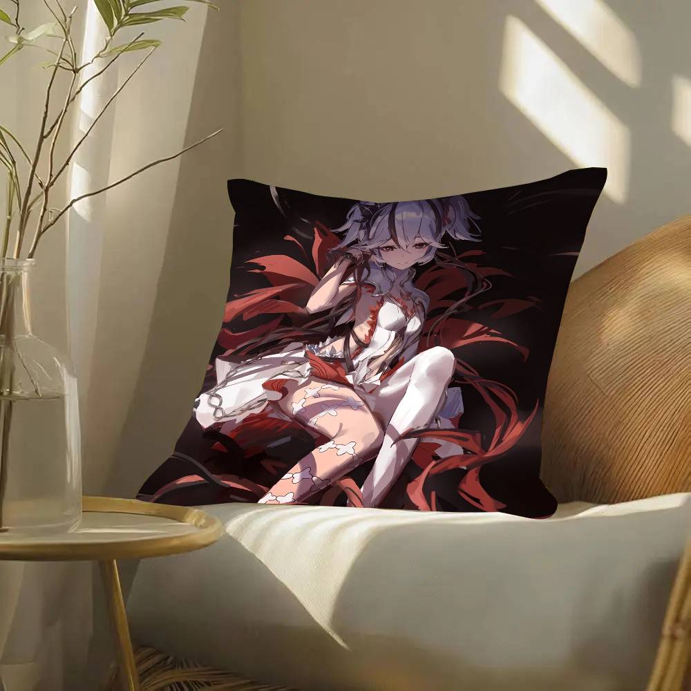 Camelya Game W-Wuthering Waves Pillow Case Fashion Square Pillowcase Bedroom Sofa Room Ins Decoration Leisure