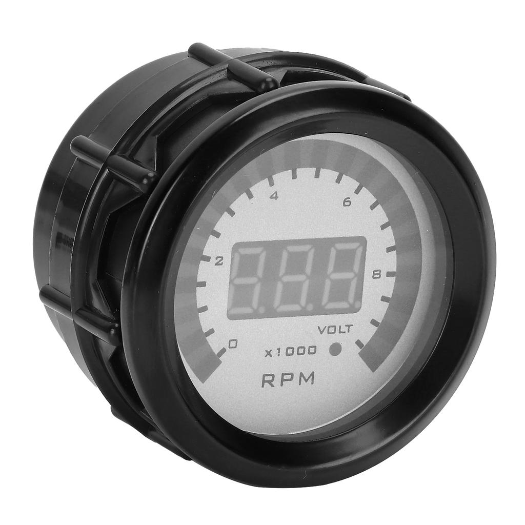 Digital Tachometer 52mm2in 0?9999 RPM Replacement for 12V 468 Cylinder Gasoline Vehicles