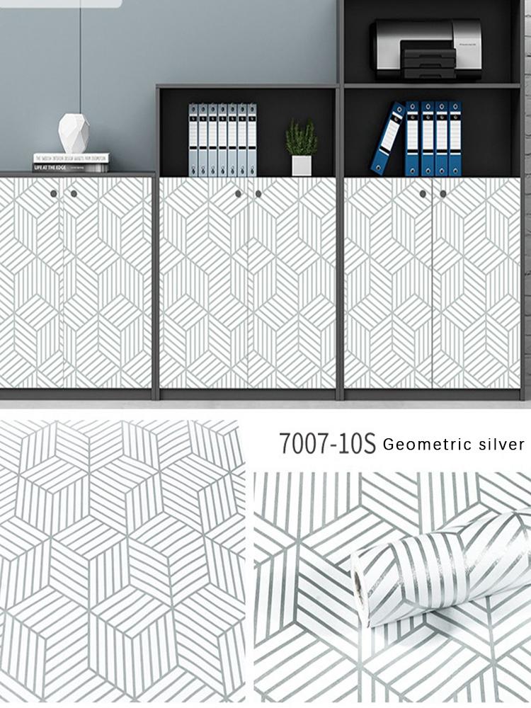 Geometrisk Sexkant Tapet Skala och Klistra Tapeter Avtagbar Självhäftande Tapet Vinylpapper För Sovrum Hemdekoration